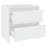 vidaXL Comodino Bianco 45x34,5x44,5 cm in Legno Ingegnerizzato