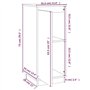 vidaXL Credenza Bianca 31,5x34x75 cm in Legno Massello di Pino