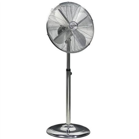Ventilateur sur pied chromé 40cm 50W - ARIZONA - 3 vitesses oscillant