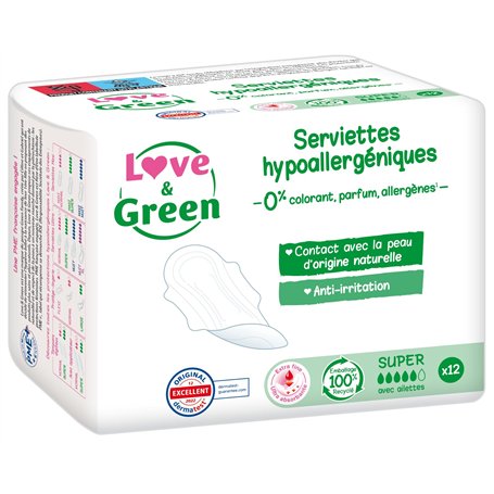 Love & Green Serviettes hygiéniques