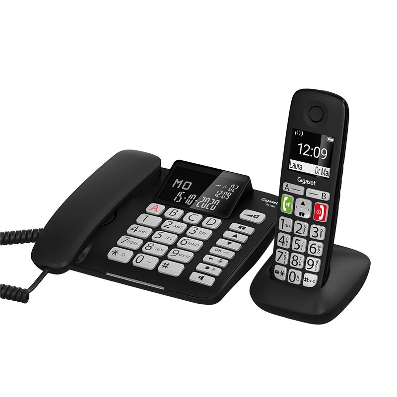 Gigaset DL780 Plus Téléphone analog/dect Identification de l'appelant Noir [Version Allemande]