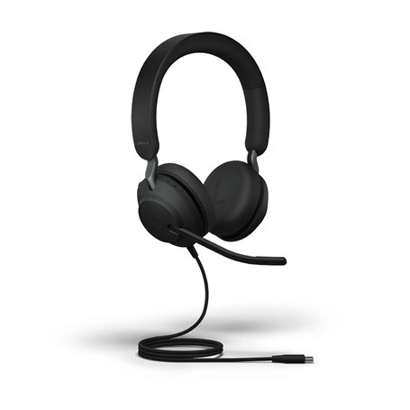 Jabra Evolve2 40 Casque PC Mono Écouteurs Certifié Microsoft Teams à Réduction du Bruit avec Technologie d'Appel à 3 Microphones