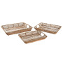 Jeux de plateaux Home ESPRIT Naturel Tropical 44 x 32 x 6 cm (3 Unités)
