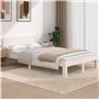 vidaXL Giroletto Bianco in Legno Massello di Pino 120x200 cm