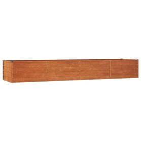 Bussandri Exclusive - Jardinière surélevée 320x80x45 cm acier corten rouillé