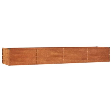 Bussandri Exclusive - Jardinière surélevée 320x80x45 cm acier corten rouillé