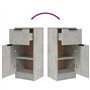 Buffet Gris béton 30x30x70 cm Bois d ingénierie