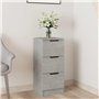 Credenza Grigio Cemento 30x30x70 cm in Legno Multistrato