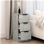 Credenza Grigio Cemento 30x30x70 cm in Legno Multistrato
