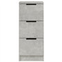 Credenza Grigio Cemento 30x30x70 cm in Legno Multistrato