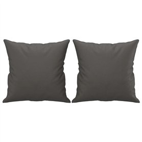 Coussins décoratifs lot de 2 Gris 40x40 cm Similicuir