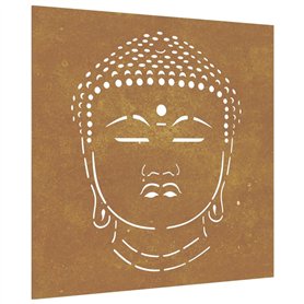 vidaXL Décoration Murale Jardin 55x55 cm Motif de tête de Bouddha