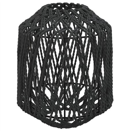 vidaXL Abat-Jour Noir Ø23x28 cm Fer et Papier