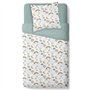 Parure de lit - RDC 1.15 - Housse de couette 140x200 cm et 1 taie d'oreiller 63x63 cm - Vert imprimé enfant - TODAY