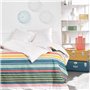 Parure de lit - TODAY - Sunshine - 11.23 imprimé rayé - 2 personnes - 220 x 240 cm - 100% Coton 57 fils
