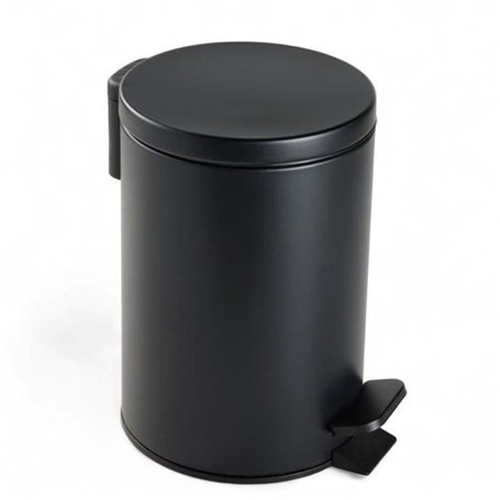 Poubelle de SDB - TODAY - UTILITY - 3 L - Ø 17 x x H 25 cm - Polypropylene - Soft Black