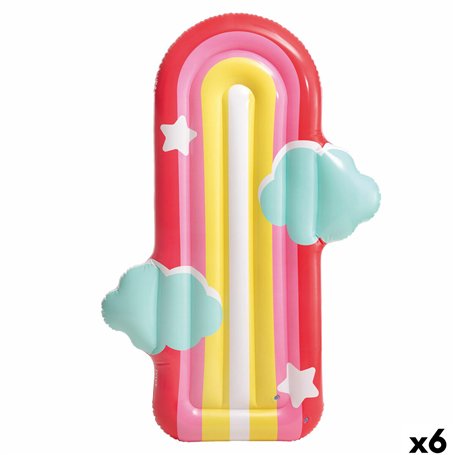 Matelas Gonflable Intex Arc-en-ciel 183 x 132 cm Multicouleur (6 Unités)