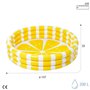 Pataugeoire gonflable pour enfants Intex Citron 147 x 33 x 147 cm Jaune (6 Unités)