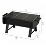 Barbecue Portable Aktive Acier 45 x 25 x 30 cm Noir (2 Unités)