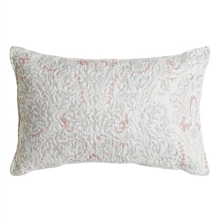 Coussin DKD Home Decor Blanc Polyester Floral 60 x 10 x 40 cm