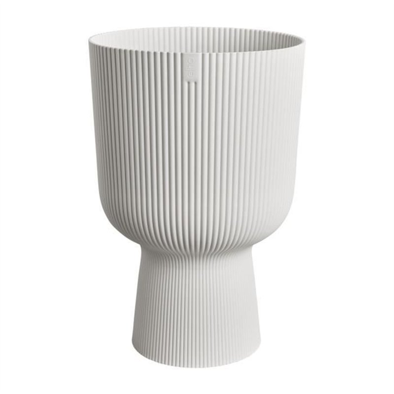 Pot de fleur - Elho - Vibes Fold Coupe - Blanc - L 30 x B 29.5 x H 45 cm - Intérieur - 100% recyclé