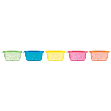 Nuby - Pots pour encas - Pots de conservation pour bébé - Sans BPA - 6 pièces - 300 ml - 3+ mois