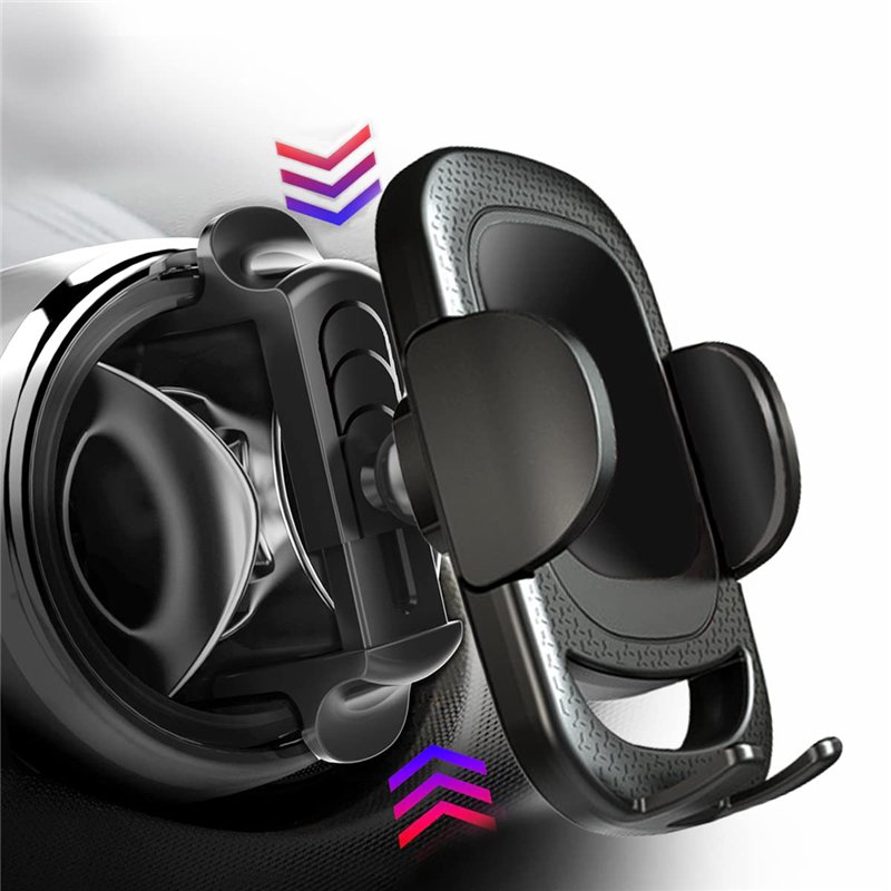 Support Téléphone de Voiture Ronde, Porte Telephone Ronde Voiture à Grille d'aération Facile Installer Stable Rotation 360°