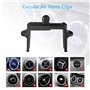 Support Téléphone de Voiture Ronde, Porte Telephone Ronde Voiture à Grille d'aération Facile Installer Stable Rotation 360°