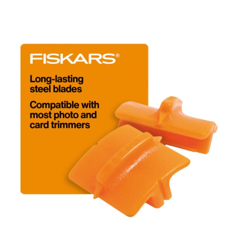 Fiskars Lame de rechange originales pour massicots, 2 unités, Coupe droite, Orange, 1003868