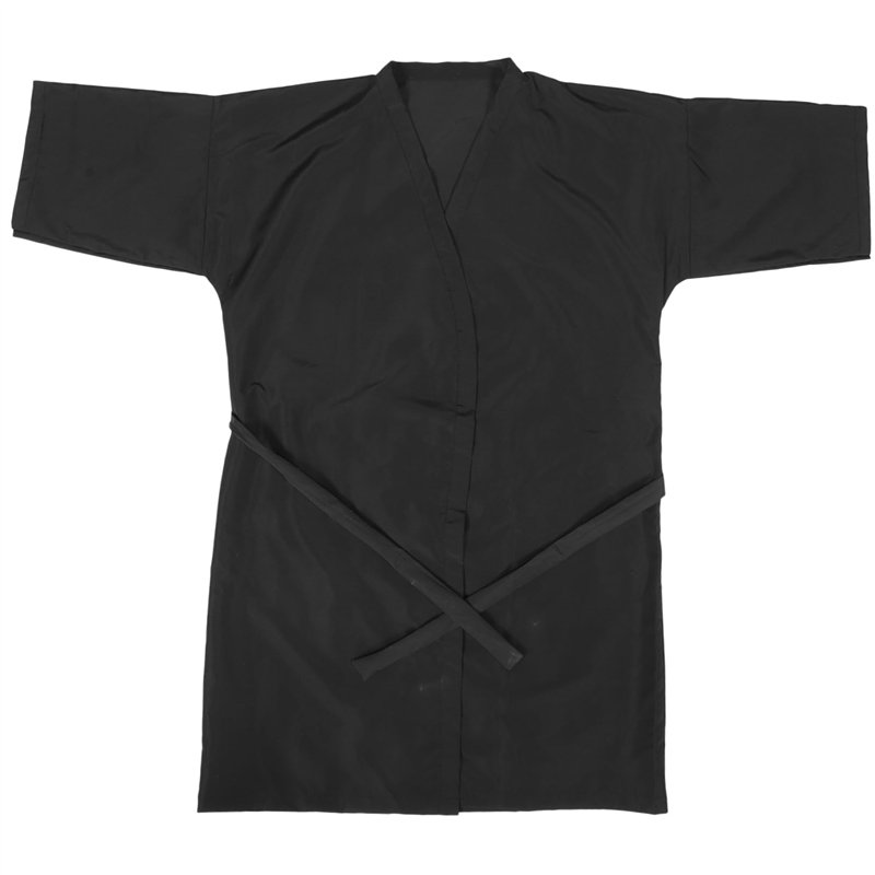 Frcolor - Robe de client, vêtement de coiffeur, style kimono, noir