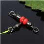 VORCOOL 100 Pcs 3 Way émerillons Rolling T pivotant Leurre T-Turn 3 Voies pivotant Articles de Pêche Accessoires (Rouge)