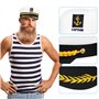BESTOYARD Casquette de Capitaine Marin (Blanc),Taille Unique