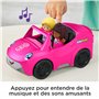 Fisher-Price Coffret Little People Cabriolet de Barbie avec 1 véhicule sonore à Pousser et 2 Figurines, Jouet Enfant, Dès 18 Moi