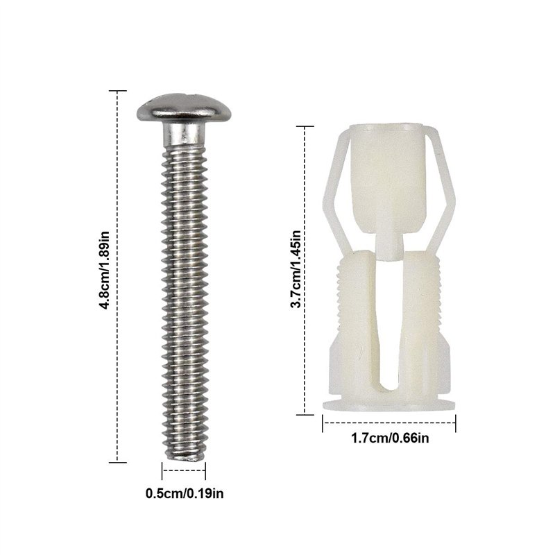 Image secondaire de Kissral 2pcs Vis D'expansion pour Couvercle de Toilette Fixation Abattant WC Vis pour Lunette Toilette Ensemble de Fixation Pièc