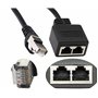 zdyCGTime Réseau RJ45 Cble Adaptateur Répartiteur,1 RJ45 Mâle vers 2 RJ45 Femelle Réseau Y Splitter cble,Convient pour Super Eth