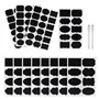 Kesote 128 Pcs Etiquettes Autocollantes Bocaux Noir +2 Marqueurs de Craie Effaçables pour Les Bouteilles en Verre