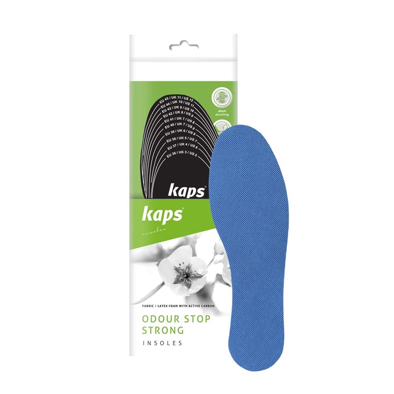 Kaps Odour Stop Strong – Semelles Intérieures Anti-Odeurs au Carbone Actif, Action Puissante Désodorisante, Toutes Tailles Dispo