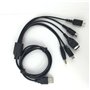 Link-e : Cable Chargeur USB 5 en 1 Compatible avec Console de Jeu Nintendo 3DS, New 3DS, 3DS XL, 2DS, DSI, DSI XL, Gameboy Advan