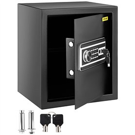 VEVOR Coffre-Fort Biométrique à Empreintes Digitales 48 L Coffre-Fort Numérique Combinaison et Clés Coffre de Sécurité en Acier