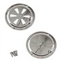 Lot de 2 grilles d'aération circulaires en acier inoxydable 316 Ø 12