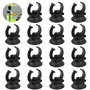 Fulushou Ventouse Aquarium 24 Pièces Ventouse Aquarium Support Clips pour Chauffage Ventouse Aquarium Plastique Noir pour Tube d