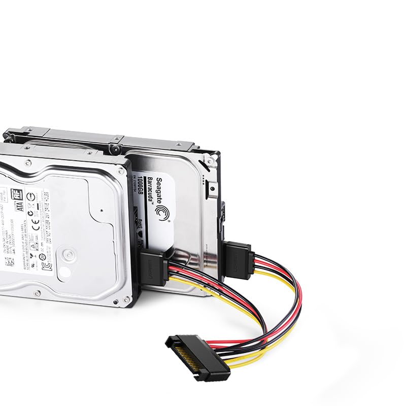 Image secondaire de Bolongking CDL Micro Lot de 3 câbles répartiteurs SATA vers double SATA pour disque dur HDD SSD 20,3 cm