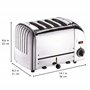 Dualit Toaster Grille Pain 4 Tranches Classic Vario - Grille Pain Inox Fabriqué au Royaume-Uni - Éléments ProHeat® Exclusifs - F