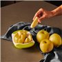 Stone&Stone Coupe Pomme Inox Professionnel avec 8 Lames Acier Inoxydable | Éplucheur de Pomme avec Levier Anti Trognon | Design 