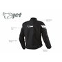 JET Blouson moto imperméable avec armure veste moto multi fonctionnel textile (Noir, M (EU 48-50))