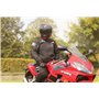 JET Blouson moto imperméable avec armure veste moto multi fonctionnel textile (Noir, 2XL (EU 54-56))