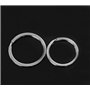 Lot de 50 anneaux plats fendus en acier inoxydable pour porte-clés - 35 mm