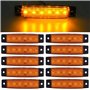 GSRECY Lot de 10 feux de gabarit latéraux à 6 LED 24 V pour camions