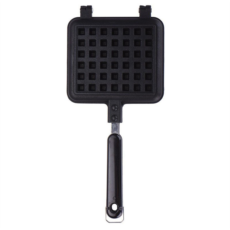 OFKPO Gaufrier Manuel, Moule à Gaufres en Aluminium pour Cuisinière avec Revêtement Intérieur Antiadhésif et Poignée