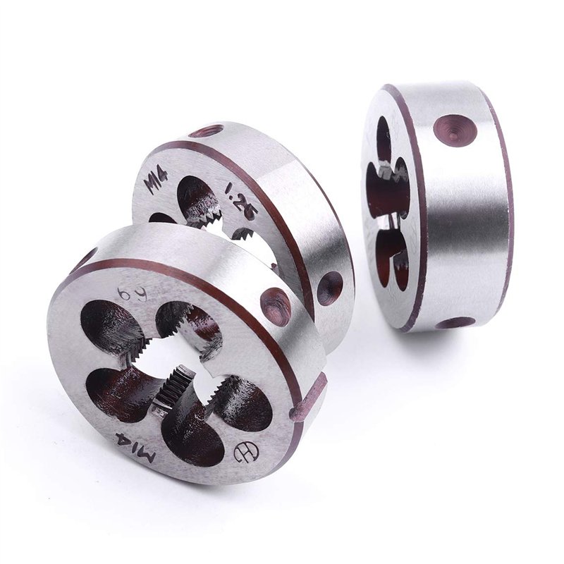 Image secondaire de ATOPLEE Lot de 3 matrices de filetage métriques HSS à droite [M14 x 1, M14 x 1,25, M14 x 1,5]